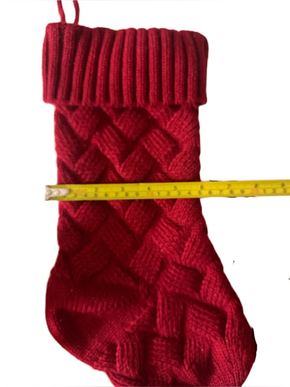 Cable Knit Christmas Stockings Holiday Mantel Decor Rustic Farmhouse Set 5